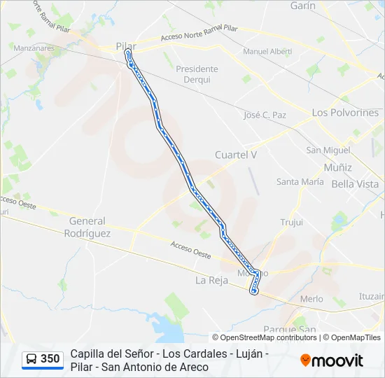 350 Colectivo Line Map