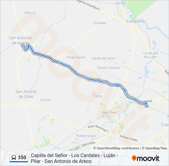 Mapa de 350 de Colectivo
