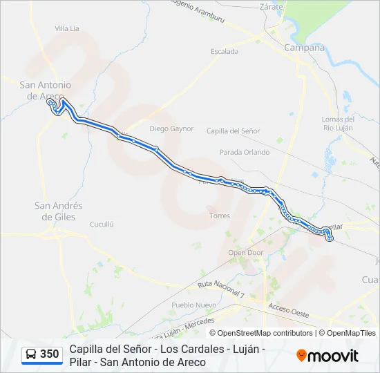 350 Colectivo Line Map