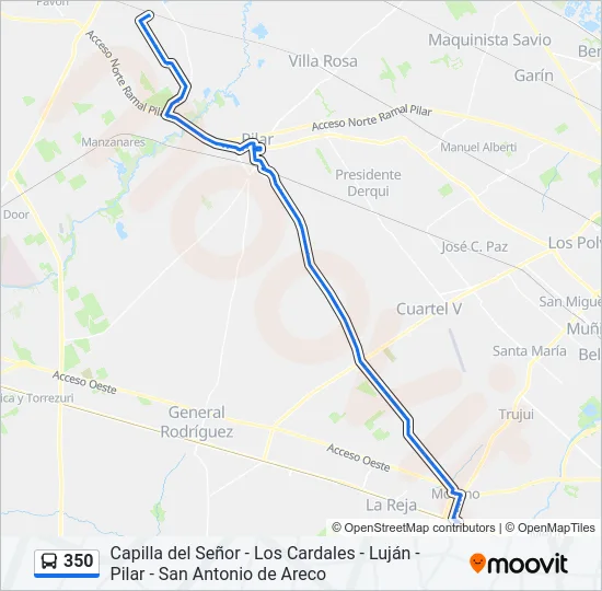 350 Colectivo Line Map
