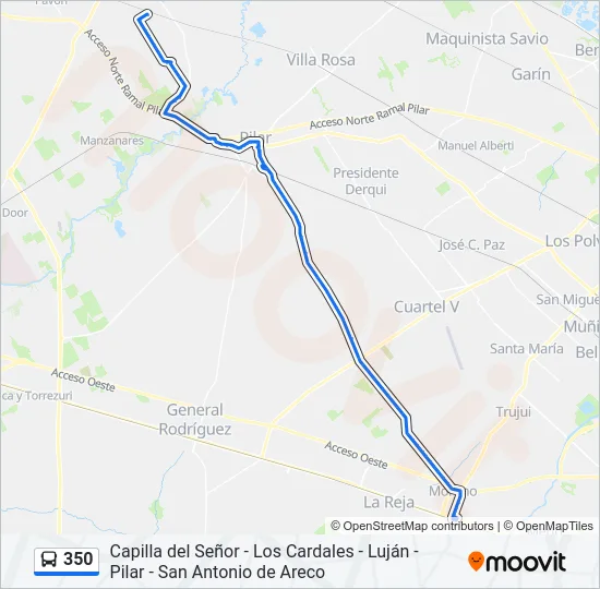 350 Colectivo Line Map