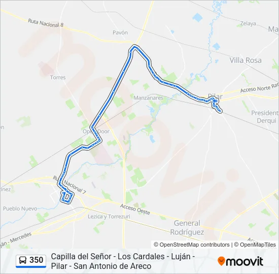 350 Colectivo Line Map