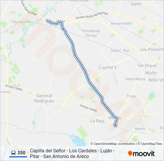 350 Colectivo Line Map