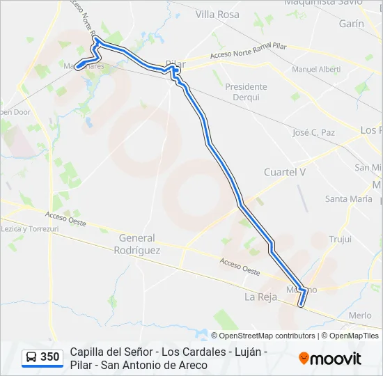 350 Colectivo Line Map