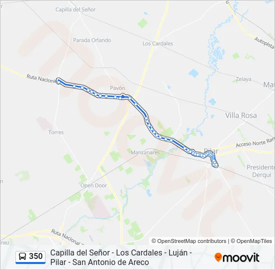 350 Colectivo Line Map