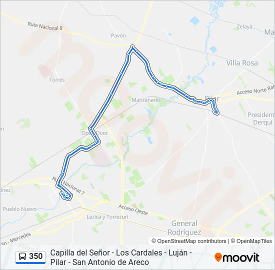 350 Colectivo Line Map