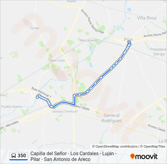 350 Colectivo Line Map