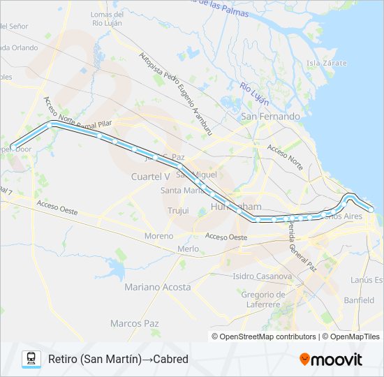 Mapa de SAN MARTÍN de tren