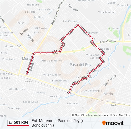 Mapa de 501 R04 de Colectivo