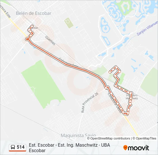 514 Colectivo Line Map