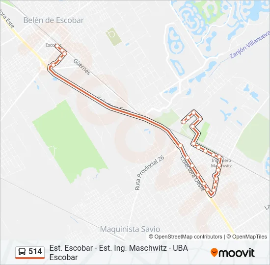 514 Colectivo Line Map