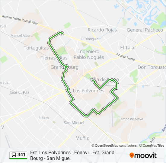 Ruta 341: horarios, paradas y mapas - Est. Los Polvorines - Fonavi ...