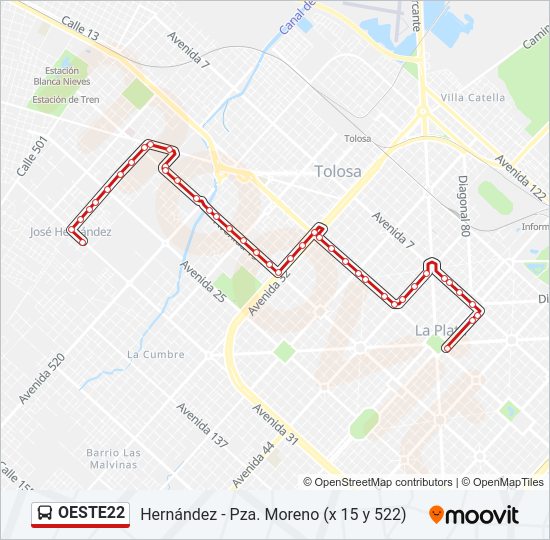 Mapa de OESTE22 de Colectivo