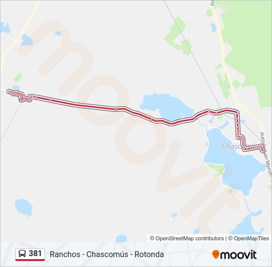 Mapa de 381 de Colectivo