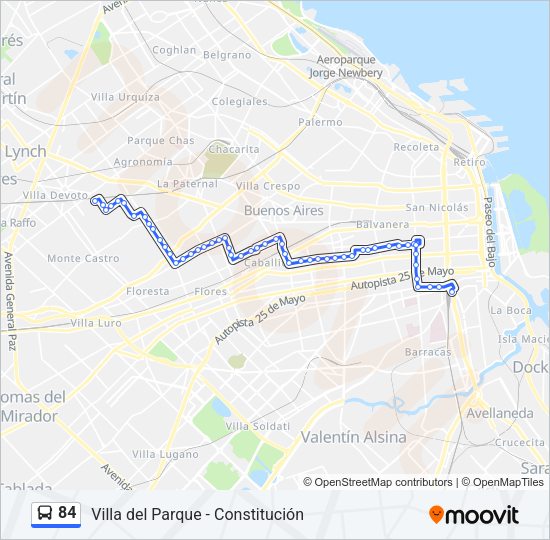 Mapa de 84 de Colectivo