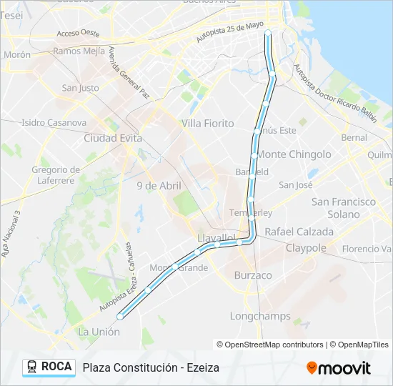 ROCA Train Line Map