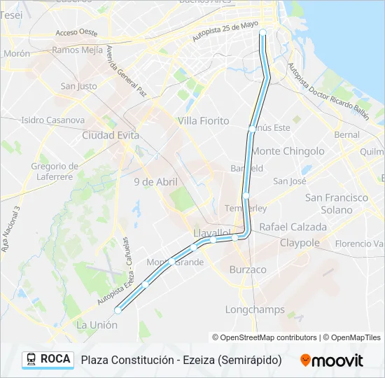 ROCA Train Line Map