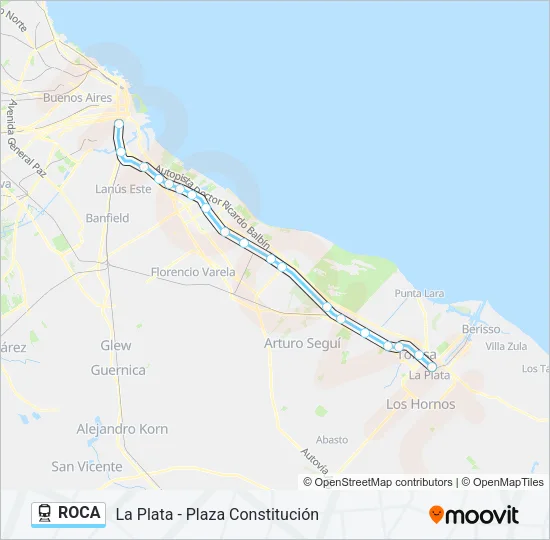 ROCA Train Line Map