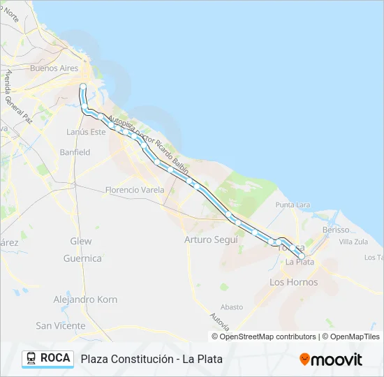 ROCA Train Line Map