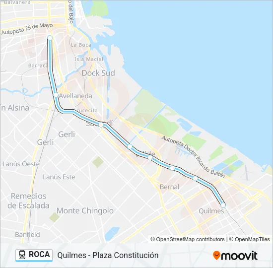 ROCA Train Line Map