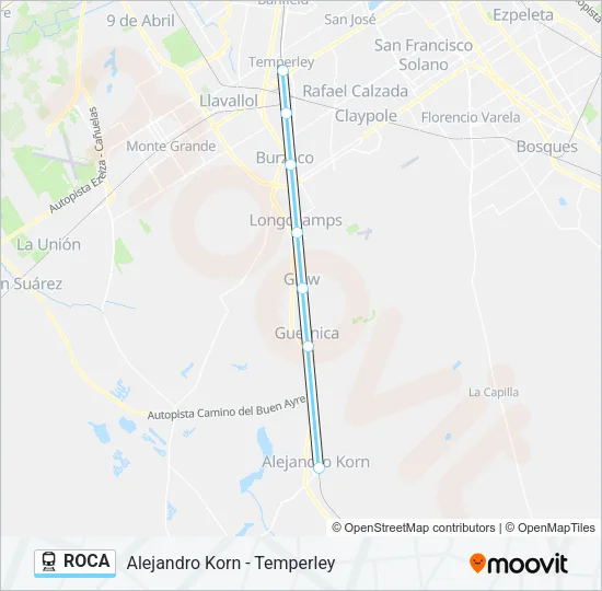 ROCA Train Line Map