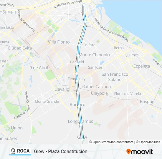ROCA Train Line Map