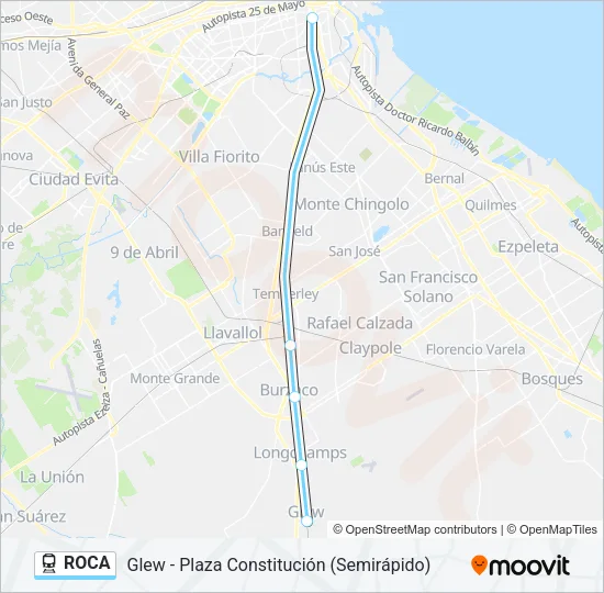 ROCA Train Line Map