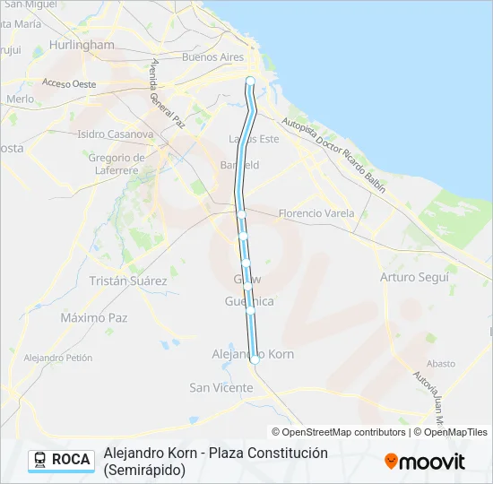 ROCA Train Line Map