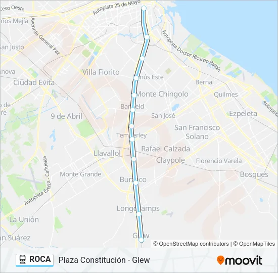 ROCA Train Line Map