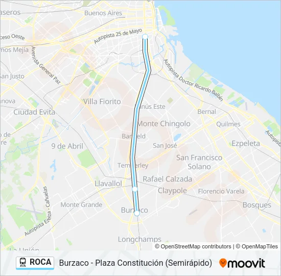 ROCA Train Line Map