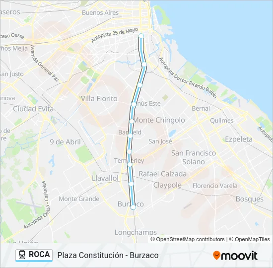 ROCA Train Line Map