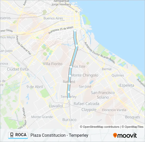 ROCA Train Line Map
