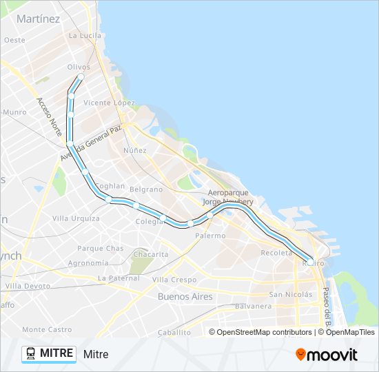 MITRE Train Line Map