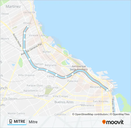 MITRE Train Line Map