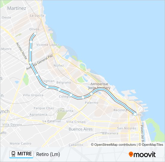 MITRE Train Line Map