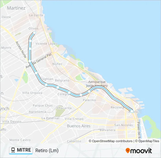 MITRE Train Line Map