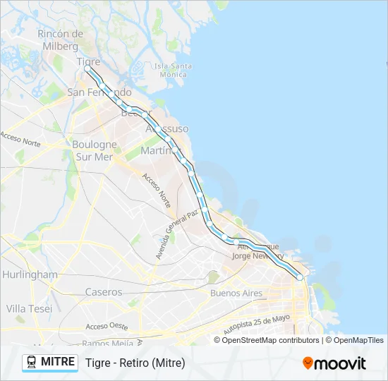 MITRE Train Line Map