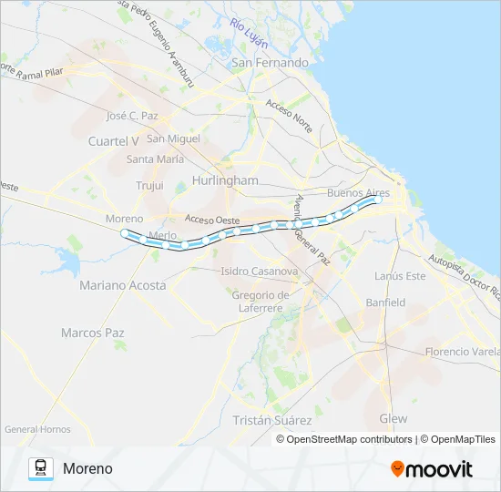 SARMIENTO Train Line Map