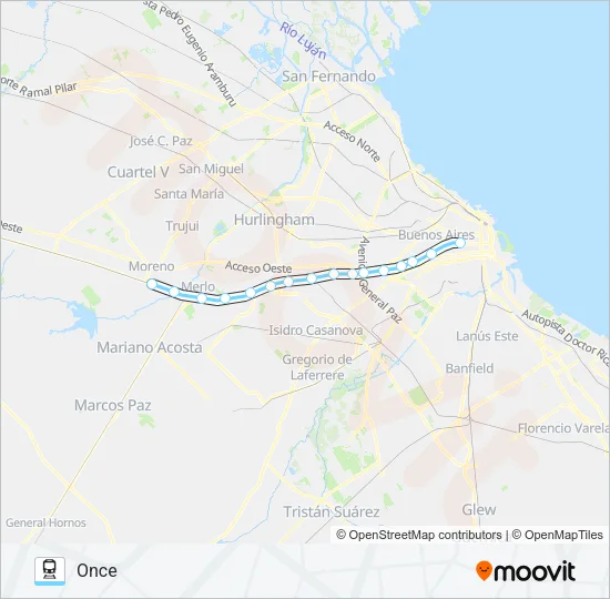 SARMIENTO Train Line Map