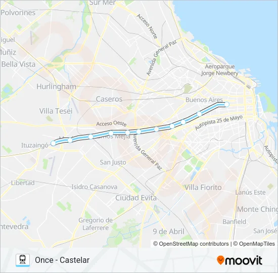 SARMIENTO Train Line Map