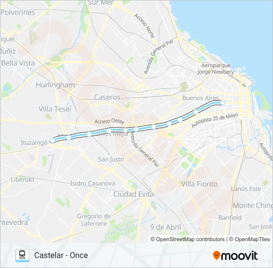 SARMIENTO Train Line Map