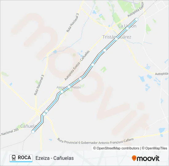 ROCA Train Line Map