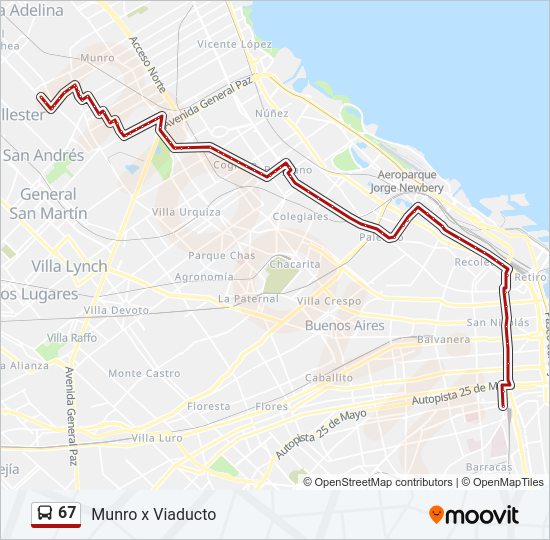 Mapa de 67 de Colectivo