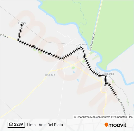 228A Colectivo Line Map