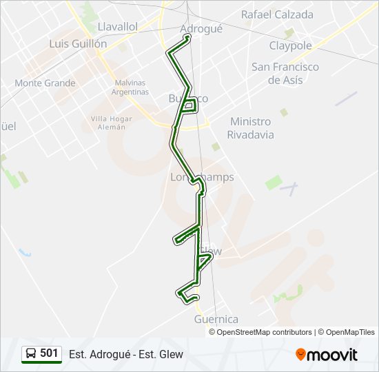 501 colectivo Line Map