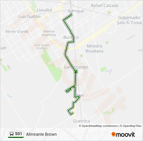 501 Colectivo Line Map