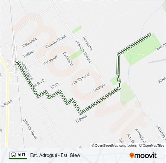 501 colectivo Line Map