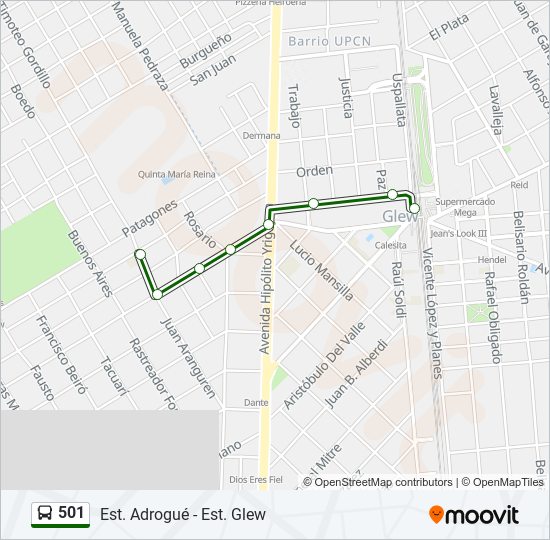 501 colectivo Line Map