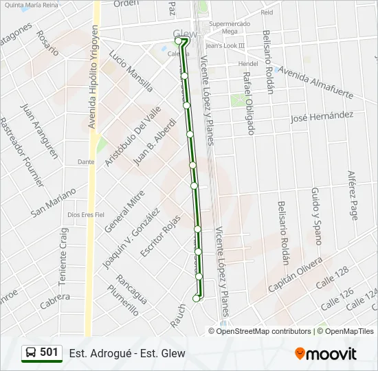 501 Colectivo Line Map
