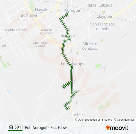 501 Colectivo Line Map